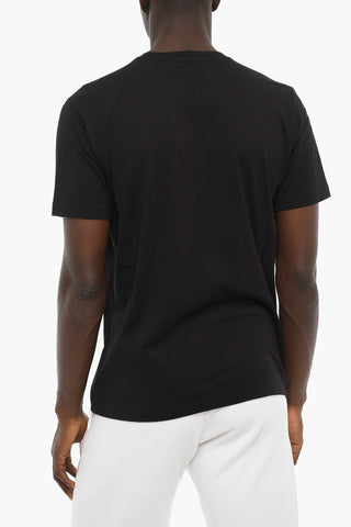 Crew-neck T-shirt with Lurex Logo Embroidery