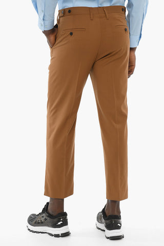 Tube Fit Cropped Pants with Hidden Closure