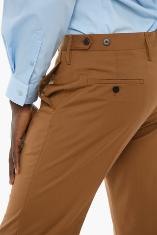 Tube Fit Cropped Pants with Hidden Closure