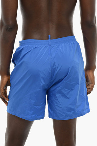 ICON Costume da Bagno Boxer con Logo Stampato a Contrasto