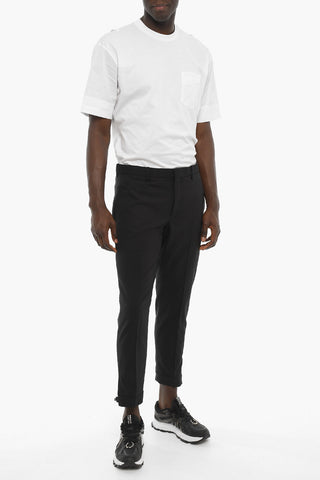 Slim Fit Pants with Ankle Zip