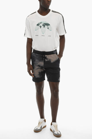 Acid Wash Effect CLOUD Shorts with 3 Pockets