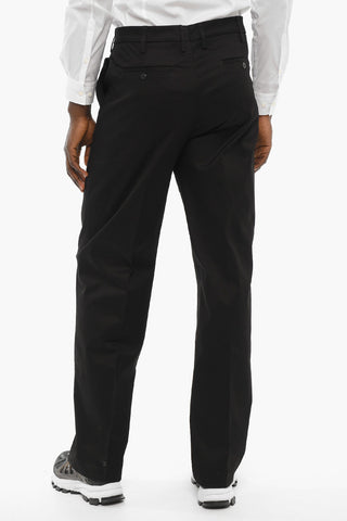 Pantaloni Wide Tube Fit in Cotone Stretch