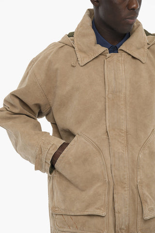 Piquet Cotton J-SHANK Jacket with Removable Hood