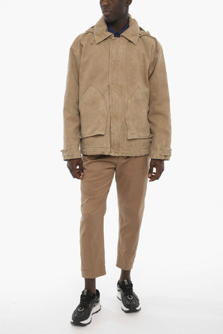 Piquet Cotton J-SHANK Jacket with Removable Hood