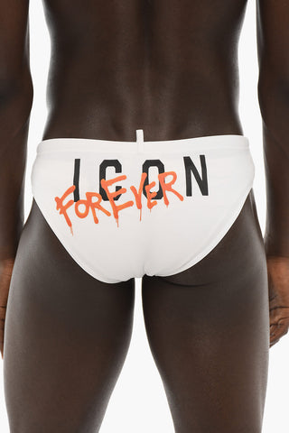 ICON Stretch Nylon Swim Brief with Contrasting Print