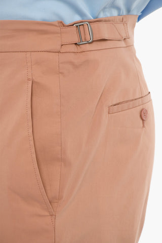 Pantaloni Slim Fit a Tinta Unita e Vita Regolare