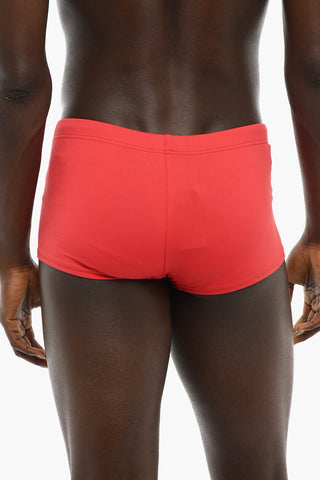 EMPORIO Solid Color Swim Trunk with Embroidered Logo