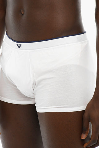 EMPORIO Boxer in Tinta unita con Banda in Vita a contrasto