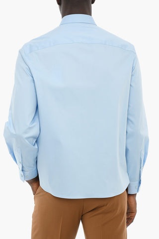 Poplin Cotton Shirt with Breast Pocket