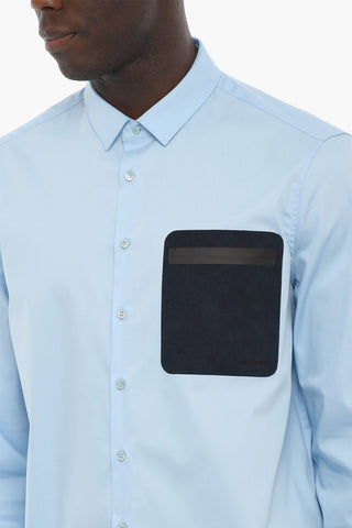 Poplin Cotton Shirt with Breast Pocket