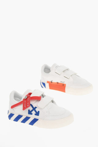 Canvas VULCANIZED Sneakers with Touch-Strap Closure and Contrasting Details