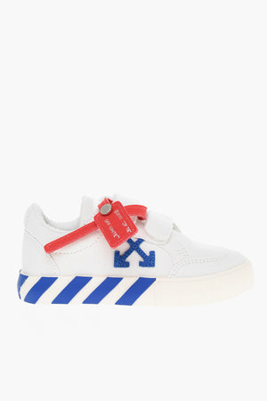 Canvas VULCANIZED Sneakers with Touch-Strap Closure and Contrasting Details