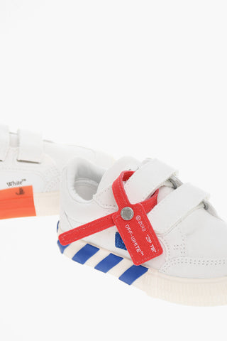 Canvas VULCANIZED Sneakers with Touch-Strap Closure and Contrasting Details