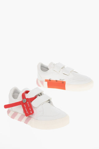 Canvas VULCANIZED Sneakers with Touch-Strap Closure and Contrasting Details