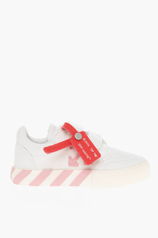 Canvas VULCANIZED Sneakers with Touch-Strap Closure and Contrasting Details