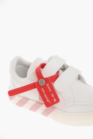 Canvas VULCANIZED Sneakers with Touch-Strap Closure and Contrasting Details