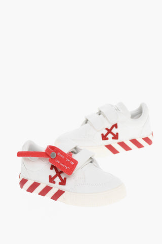 Canvas VULCANIZED Sneakers with Touch-Strap Closure and Contrasting Details