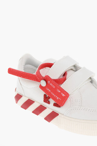 Canvas VULCANIZED Sneakers with Touch-Strap Closure and Contrasting Details