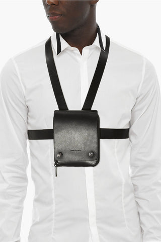 Leather Pouch with Removable Straps