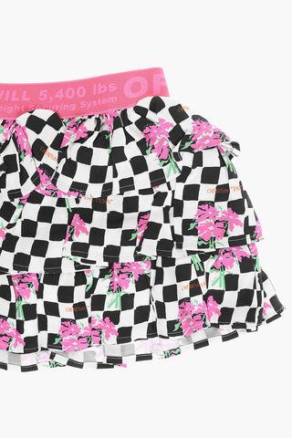 Karierter Rock CHESSBOARD mit Rüschen