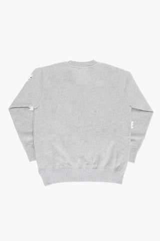 Brushed Cotton Crew-neck Sweatshirt with Contrasting Print