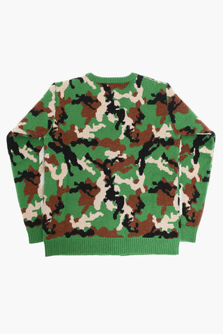 Camouflage Cardigan with V-Neck