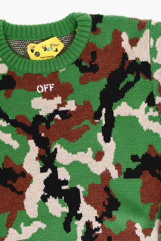 Camouflage Virgin Wool Crew-neck Sweater