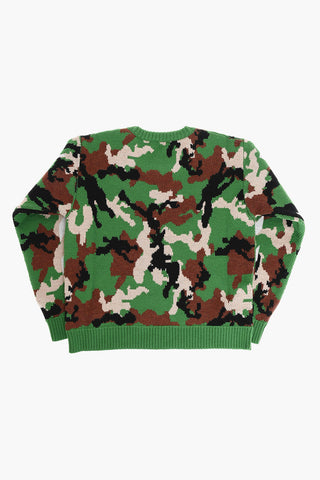 Camouflage Virgin Wool Crew-neck Sweater