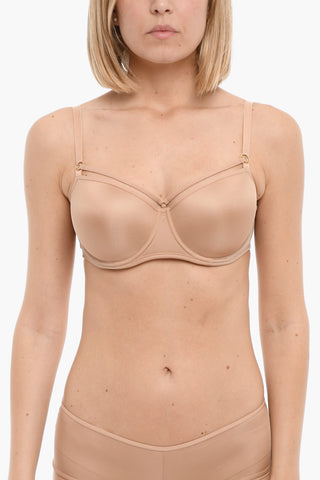 Solid Color CLOSSY Bra with Cut-Out Details