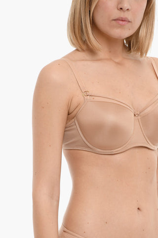 Solid Color CLOSSY Bra with Cut-Out Details