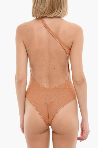 Lurex One-Shoulder Swimsuit