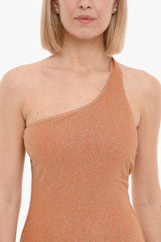 Lurex One-Shoulder Swimsuit