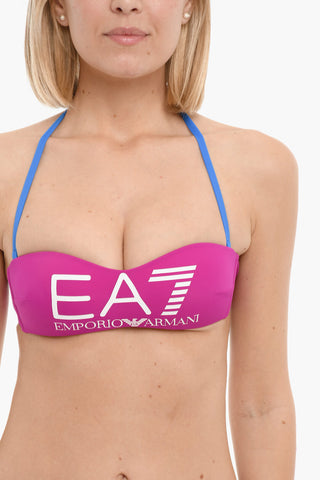 EMPORIO Logo Printed Bandeau Bikini