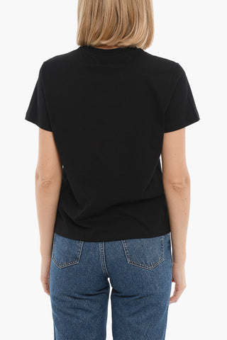 Crew Neck BOX LOGO Cotton T-Shirt