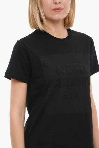 Crew Neck BOX LOGO Cotton T-Shirt