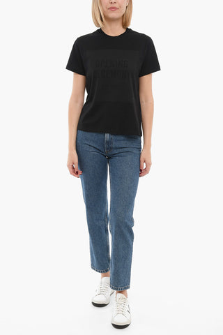 Crew Neck BOX LOGO Cotton T-Shirt