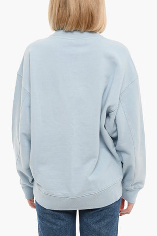 Solid Color MEZZANINE OSLO Crew-neck Sweatshirt with Ribbed Edges