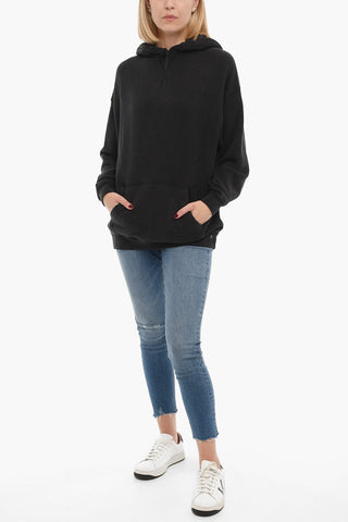 Felpa hoodie Oversize con Tasca a Toppa