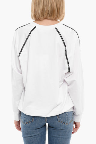 LOVE Lightweight Crew-Neck Sweatshirt with Logoed Bands