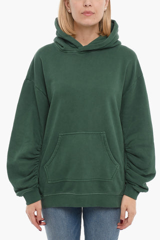 Solid Color Fleeced-Cotton Oversize Hoodie