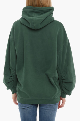 Solid Color Fleeced-Cotton Oversize Hoodie