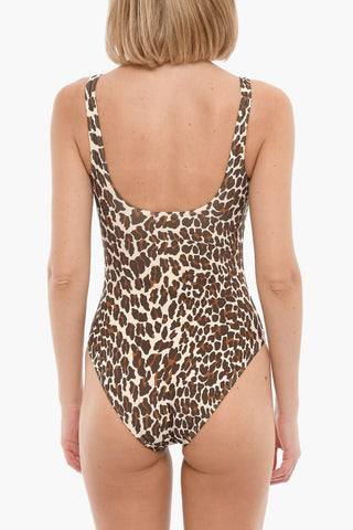 Animal Patterned CLIP TANK One-Piece Swimsuit