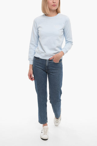 Logo Embroidered Crew-neck Sweatshirt