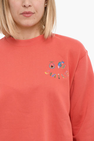 Brushed Cotton EUGENIA Crew-neck Sweatshirt