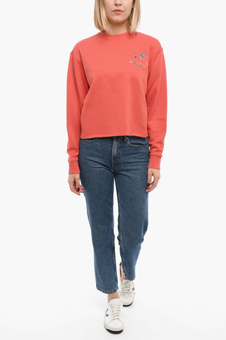 Brushed Cotton EUGENIA Crew-neck Sweatshirt