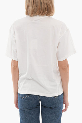 Crew-neck T-Shirt with Contrasting Print