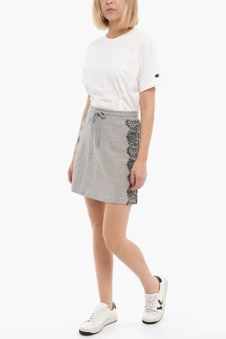 LOVE Stretch Cotton A-Line Skirt with Drawstring Waist