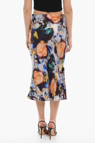 Patterned Pencil Skirt with Side Zip