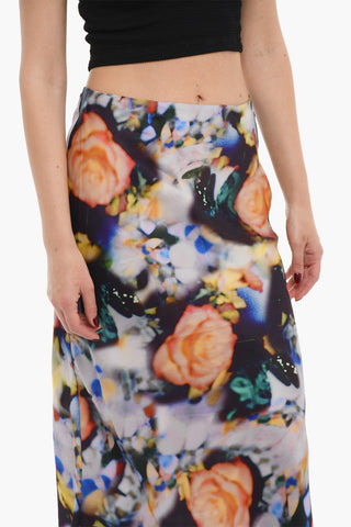 Patterned Pencil Skirt with Side Zip